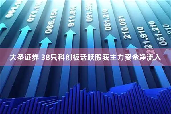 大圣证券 38只科创板活跃股获主力资金净流入